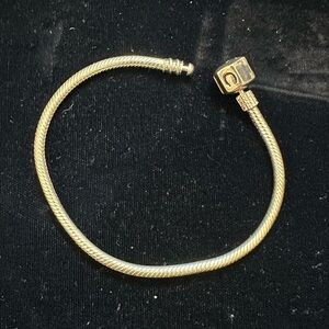 VTG Sterling Silver - CHAMILIA  Snake Chain 7” Starter Charm Bracelet